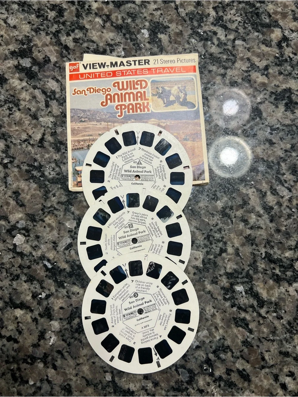 San Diego Wild Animal Park Stereo Picture Reels (Set of 3)